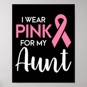Poster Eu Visto Rosa Para Minha Tia Cancer De Mama Sensib