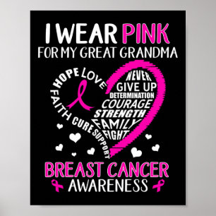 Poster Eu Visto Rosa Para O Cancer Da Minha Avó Excelente