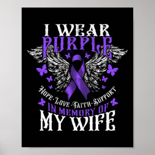Poster Eu Visto Roxo Em Memória Da Minha Esposa Sobredosa