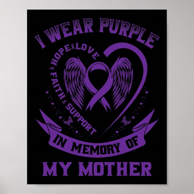 Poster Eu Visto Roxo Em Memória Da Minha Mãe Epilepsia (Frente)