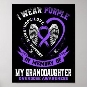 Poster Eu Visto Roxo Em Memória Da Sobredosagem Da Avó