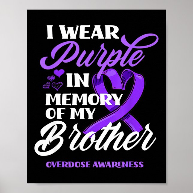 Poster Eu Visto Roxo Em Memória De Minha Sobredosagem Irm (Frente)