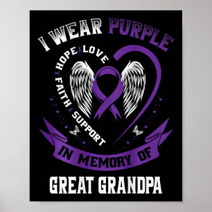 Poster Eu Visto Roxo Em Memória Do Avô Excelente Pancreat