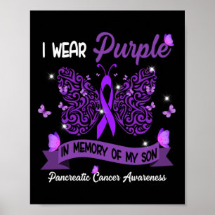 Poster Eu Visto Roxo Em Memória Do Meu Filho Pancreático.