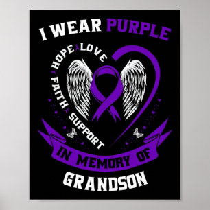 Poster Eu Visto Roxo em Memória do Neto Epilepsy Aware