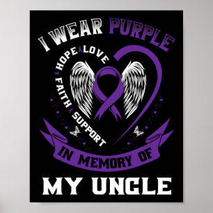 Poster Eu Visto Roxo Em Memória Do Tio Epilepsy Awarenes
