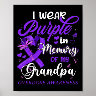 Poster Eu Visto Roxo Na Memória Para A Sobredosagem Do Me