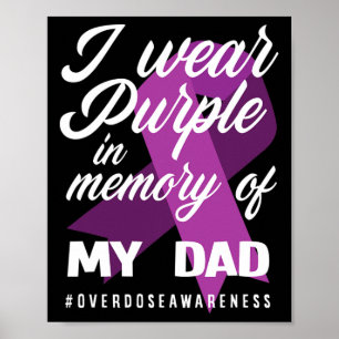 Poster Eu Visto Roxo Na Memória Para A Sobredosagem Do Me