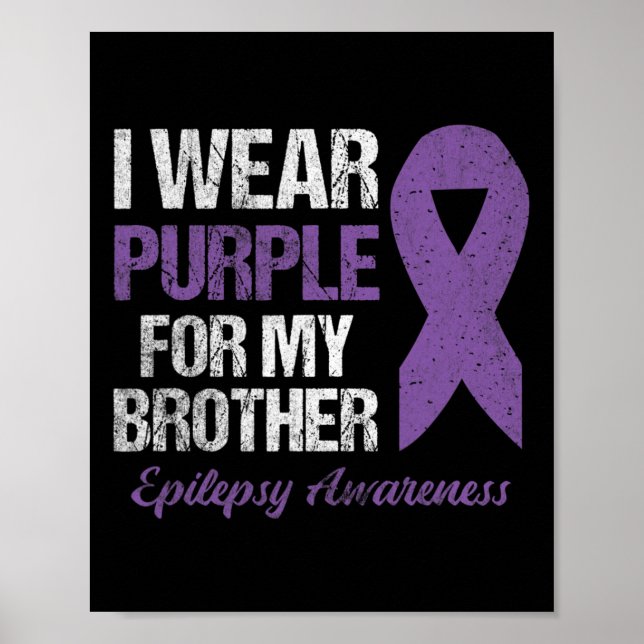 Poster Eu Visto Roxo Para A Consciência Da Epilepsia Irmã (Frente)