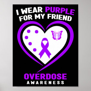 Poster Eu Visto Roxo Para A Consciência Da Sobredosagem D