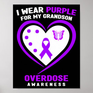 Poster Eu Visto Roxo Para A Consciência Da Sobredosagem D