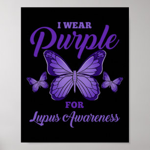 Poster Eu Visto Roxo Para A Consciencialização Do Lupus C