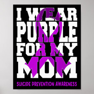 Poster Eu Visto Roxo Para A Minha Mãe Prevenir O Suicídio
