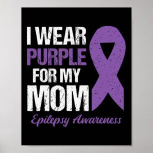 Poster Eu Visto Roxo Para A Sensibilização Da Mãe Epileps