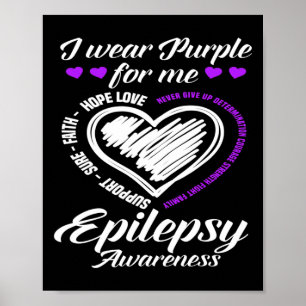 Poster Eu Visto Roxo Para Mim Guerreiro Combatendo Epilep