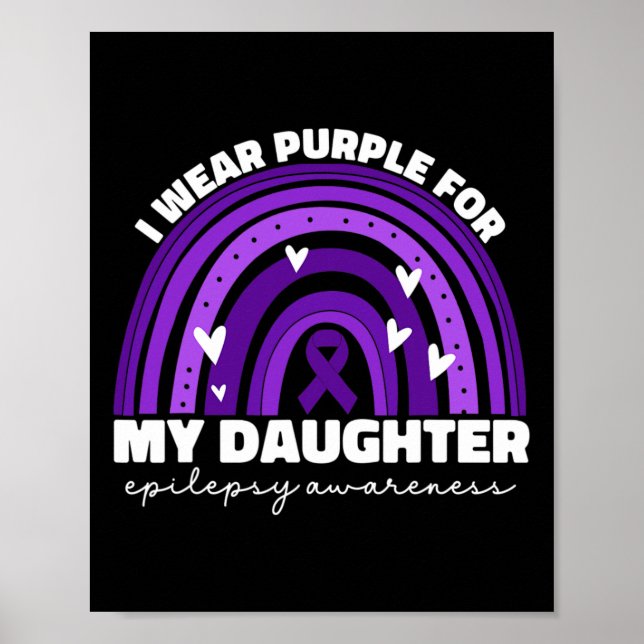 Poster Eu Visto Roxo Para Minha Filha Epilepsia Sensibili (Frente)