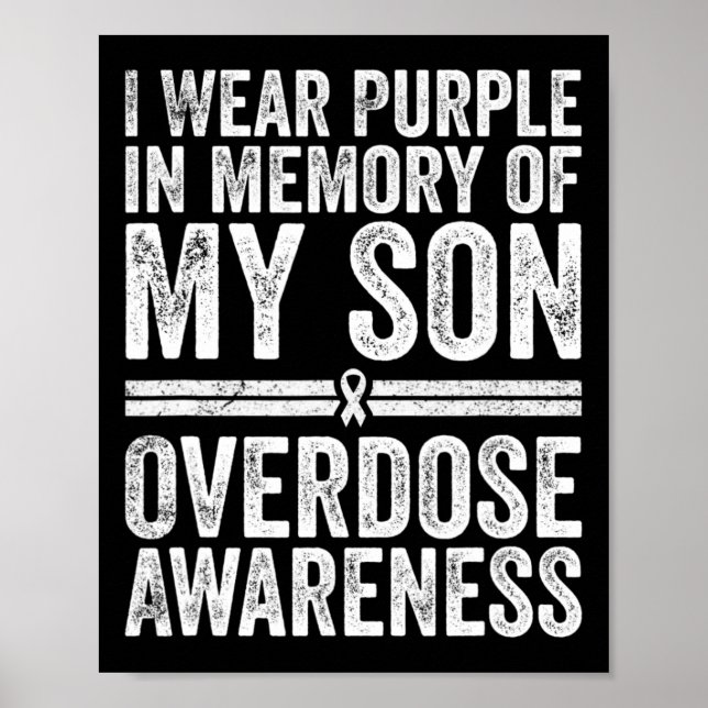 Poster Eu Visto Roxo Para Minha Sobredosagem Com Drogas (Frente)