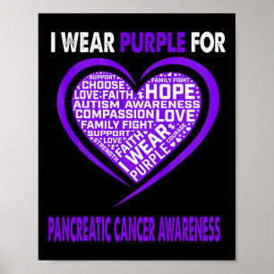 Poster Eu Visto Roxo Para O Fato De Sensibilização Do Cân
