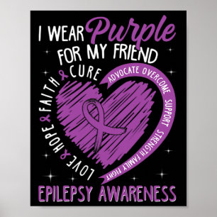 Poster Eu Visto Roxo Para O Meu Amigo Epilepsy Sensibiliz