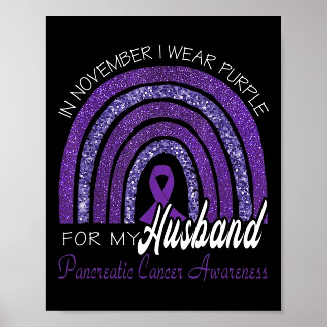 Poster Eu Visto Roxo Para O Meu Marido - Câncer de pâncre (Frente)