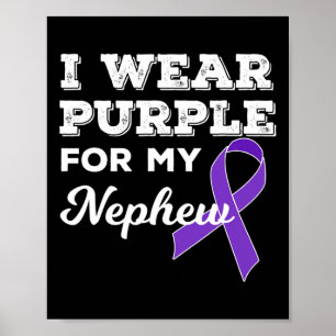 Poster Eu Visto Roxo Para O Meu Sobrinho Dia Da Consciênc