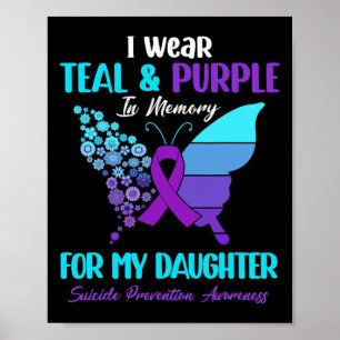 Poster Eu Visto Roxo Teal Em Memória Da Filha Suicídio P