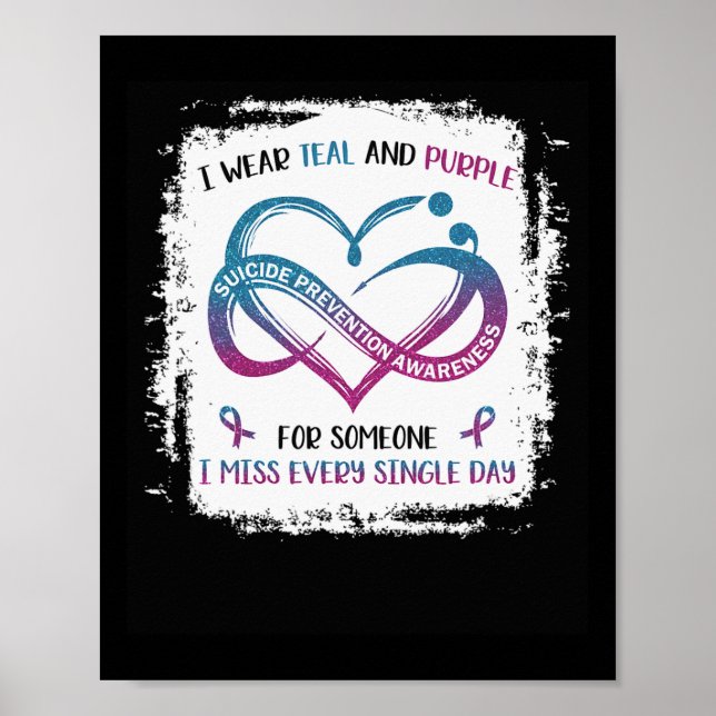 Poster Eu visto roxo teal Por Alguém Que Sinto Falta De C (Frente)