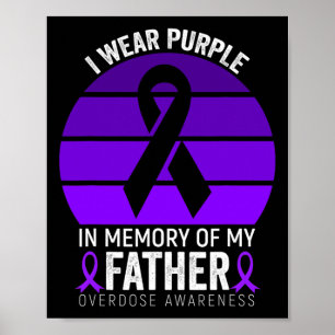 Poster Eu Visto Sobredosagem Roxa Sensibilização Fita Rox