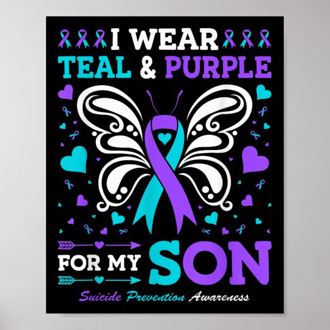 Poster Eu Visto Teal &amp; Purple Para Meu Filho (Frente)