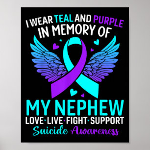 Poster Eu Visto Teal E Roxo Para A Minha Predição De Suic