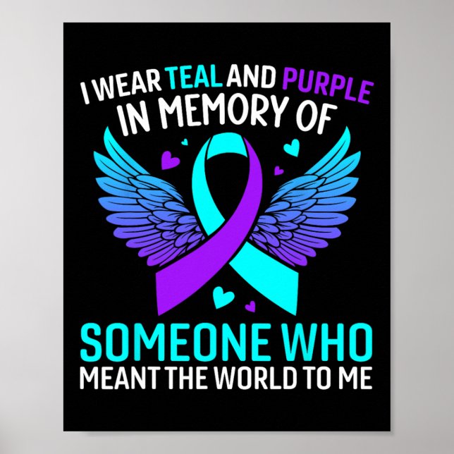Poster Eu Visto Teal E Roxo Para Alguém Que Quer Dizer O  (Frente)