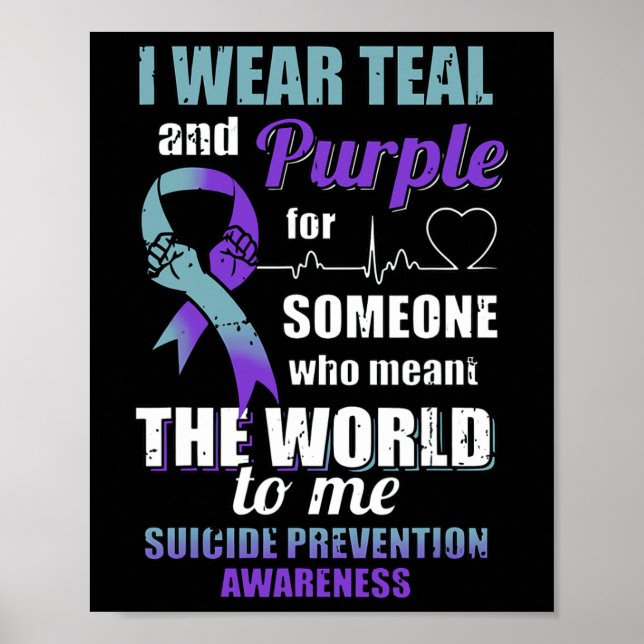 Poster Eu Visto Teal E Roxo Para Alguém Que Quer Dizer O  (Frente)