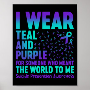 Poster Eu Visto Teal E Roxo Para Alguém Que Quer Dizer O