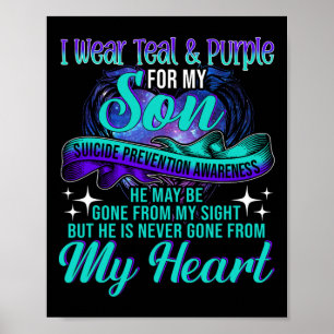 Poster Eu Visto Teal E Roxo Para O Meu Filho Suicida Prev