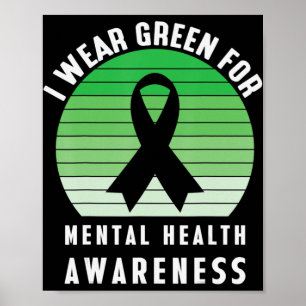 Poster Eu Visto Verde Para A Sensibilização Mental Para A