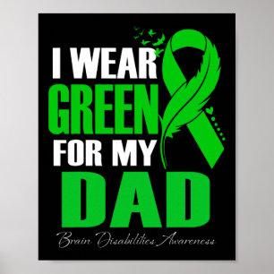 Poster Eu Visto Verde Para Meu Pai Com Deficiência Cerebr