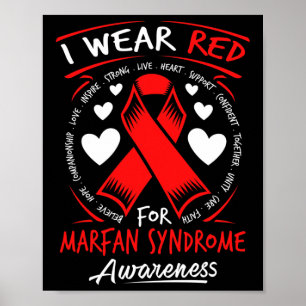 Poster Eu Visto Vermelho Para A Consciência Da Síndrome D