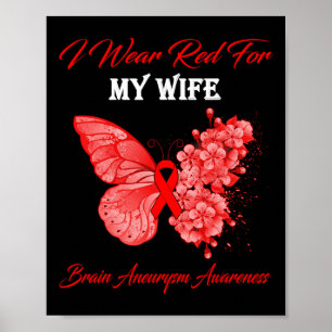 Poster Eu Visto Vermelho Para A Consciência Do Meu Cérebr