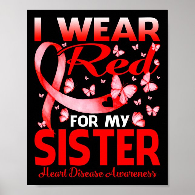 Poster Eu Visto Vermelho Para Minha Consciência Da Doença (Frente)