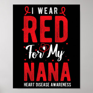 Poster Eu Visto Vermelho Para Minha Consciência Da Doença