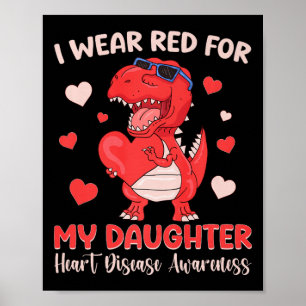 Poster Eu Visto Vermelho Para Minha Filha Sensibilização 