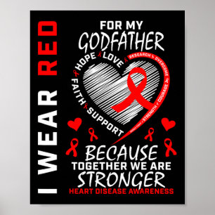 Poster Eu Visto Vermelho Para O Meu Padrinho Doenças Card