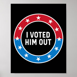 Poster Eu Votei Nele Anti Trump Vermelho Branco E Azul Vo