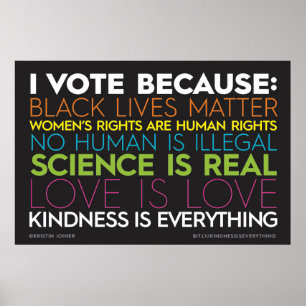 Poster Eu Voto Porque... Bondade é Tudo Sinal