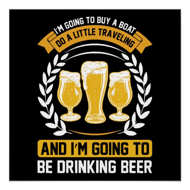 Pôster Eu vou estar bebendo cerveja (Frente)