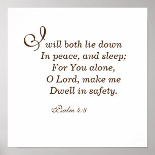 Poster Eu vou me deitar em paz e dormir