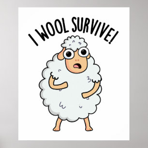 Poster Eu Vou Sobreviver Piada de Ovelha Engraçada