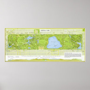 Poster " EUA: 1994/hoje NYC - mapa detalhado do PARK CENT