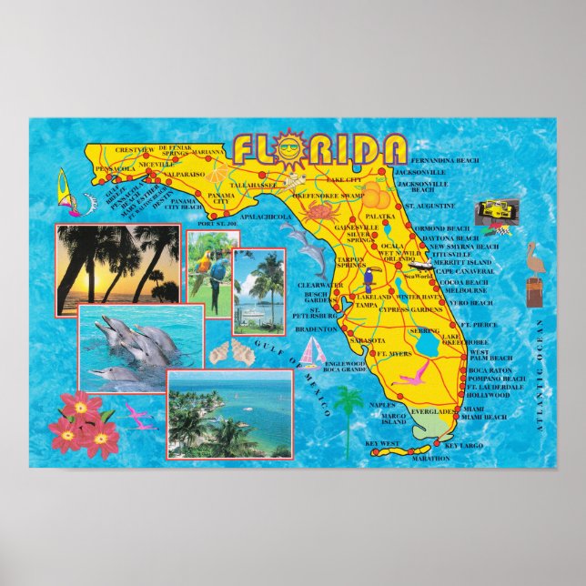 Poster "EUA: 2012/heute Florida - Urlaubs Postkarte ... (Frente)