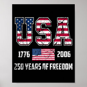 Poster EUA 250 Anos de Liberdade 1776 2026 América do 250